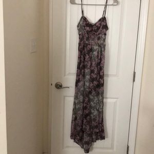 Princess Vera want xs maxi dress gray & pink 2 XS